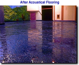 An application of Acoustical Flooring to the flooring of Stepping Stone Recording Studio