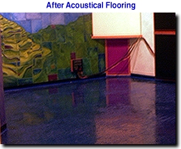 An application of Acoustical Flooring to the flooring of Stepping Stone Recording Studio